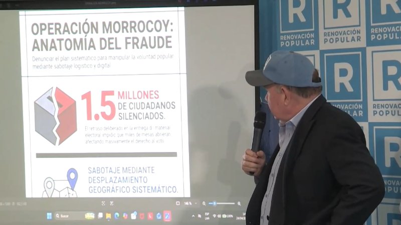 López Aliaga afirma que en elecciones de Perú no hubo fallos sino actos criminales dolosos